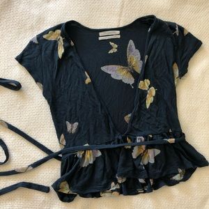 URBAN OUTFITTERS Butterfly Crop Top
